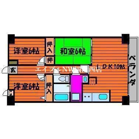 ミヤコハイツ十日市の物件間取画像